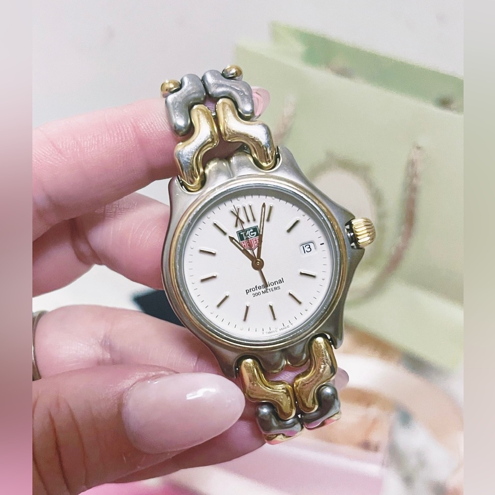 Authentic TAG Heuer Silver & Gold Swiss Made S05.013 S.S Womens Watch - Picture 3 of 11